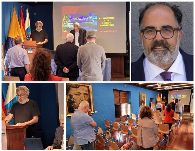 Homenaje a Antonio Florido (en foto superior derecha) en la Casa Museo León y Castillo/TA y Jesús Ruiz Mesa.